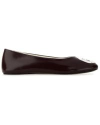 Tory Burch - Reva Leather Flat Pumps - Lyst