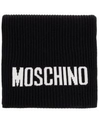 Moschino - Ribbed Logo Scarf - Lyst