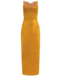 Alaïa - Velvet Bodycon Dress - Lyst