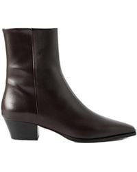 Aeyde - Solid Leather Ankle Boots - Lyst