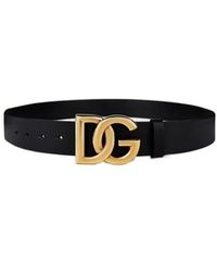 Dolce & Gabbana - Plain Interlock Belt, 35Mm - Lyst