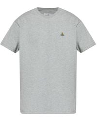 Vivienne Westwood - Logo Embroidered Crewneck T-Shirt - Lyst