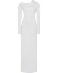 The Row - Cut Stretch Crepe Medium-Length Dress - Lyst