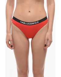 KARL LAGERFELD - Sport Logo Elastic Waistband Bikini Briefs - Lyst
