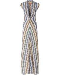 Missoni - Long Lace Dress With Knot Detail - Lyst