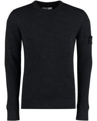 Stone Island - Compass-Patch Virgin-Wool Jumper - Lyst