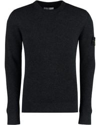 Stone Island - Compass-Patch Virgin-Wool Jumper - Lyst