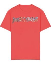 Just Cavalli - Printed Logo T-Shirt - Lyst