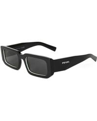 Prada - Acetate Rectangular Sunglasses - Lyst