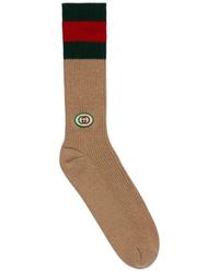 Gucci - Logo-Patch Crew Socks - Lyst