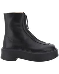 The Row - Zipped Ankle Boots - Lyst