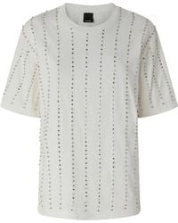 Pinko - T-Shirt With Jewel Stripes - Lyst