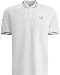Brunello Cucinelli - Logo Printed Short-Sleeved Polo Shirt - Lyst