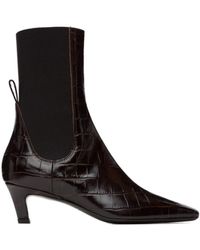 TOTEME - Totême Embossed Pointed Toe Boots - Lyst