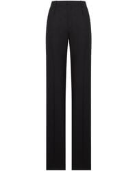 Saint Laurent - Pleat Detailed Straight Leg Pants - Lyst