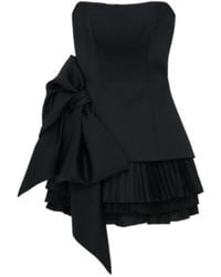 McQueen - Strapless Side Bow Mini Dress - Lyst