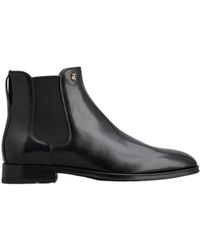 Tod's - Logo-Plaque Leather Ankle Boots - Lyst