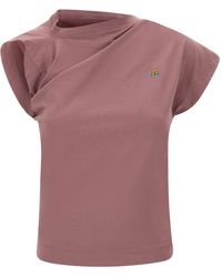 Vivienne Westwood - Orb Embroidered One-Shoulder Top - Lyst