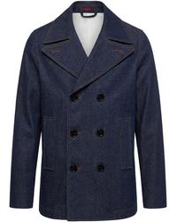 Gucci - Collared Button-Up Denim Jack - Lyst