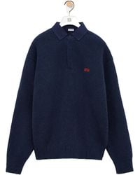 Loewe - Polo Collar Knitted Sweater - Lyst