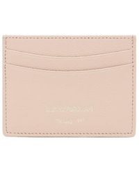 Emporio Armani - Grained Leather Card Holder - Lyst