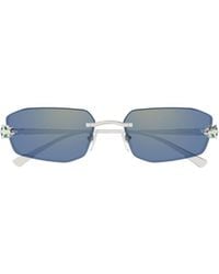 Cartier - Geometric Frame Sunglasses - Lyst