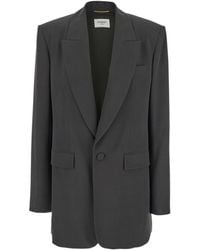 Saint Laurent - Single-Breasted Long-Sleeved Blazer - Lyst