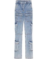 Givenchy - Logo Plaque Cargo Jeans - Lyst