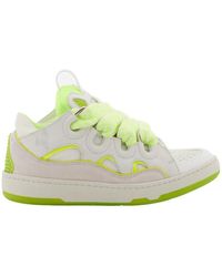 Lanvin - Baskets Curb 'Blanc/Jaune Fluo' Sneakers - Lyst