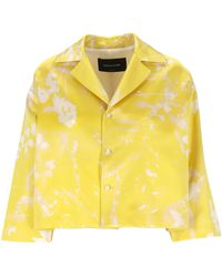 Fabiana Filippi - Graphic Printed Cropped Satin Jacket - Lyst