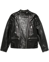 Twinset - Leather Biker Jacket - Lyst