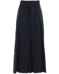 Max Mara - Lace Up Wide-Legged Casual Pants - Lyst