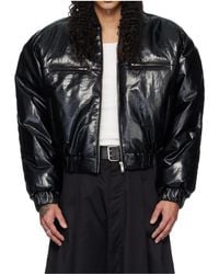 Lu'u Dan - Long-Sleeved Faux Leather Bomber Jacket - Lyst