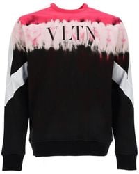 Valentino - Panelled Vltn Logo Print Sweatshirt - Lyst