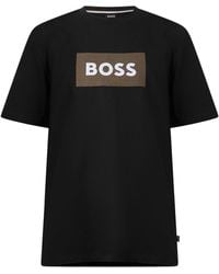 BOSS - Round-Neck Short-Sleeved T-Shirt - Lyst