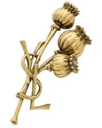 Saint Laurent - Cassandre Poppy Brooch - Lyst