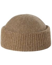 Loro Piana - Logo Patch Knitted Beanie - Lyst