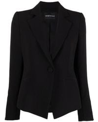 Emporio Armani - Single-Breasted Fitted Blazer - Lyst