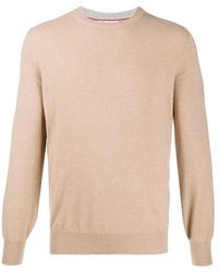 Brunello Cucinelli - Crewneck Knitted Sweater - Lyst