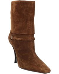 Saint Laurent - Slender Heel Pointed Toe Ankle Boots - Lyst