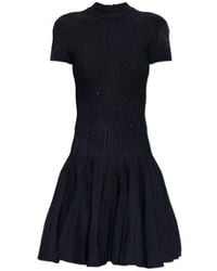 Balmain - Sequin-Embellished Pleated Mini Dress - Lyst