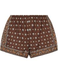 Doen - Printed Cotton Shorts - Lyst
