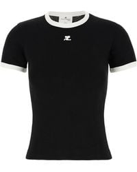 Courreges - Contrasting-Color T-Shirt - Lyst