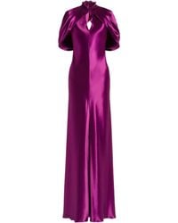 Alberta Ferretti - Satin Dress - Lyst
