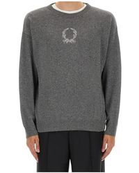 Moschino - Laurel Crown Embroidered Crewneck Pullover - Lyst