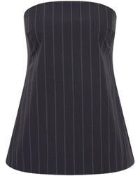 St. Agni - Strapless Striped Top - Lyst