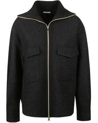 Moncler - Logo Patch Zip-Up Shirt - Lyst