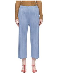 Pleats Please Issey Miyake - Slim Leg Pleated Trousers - Lyst