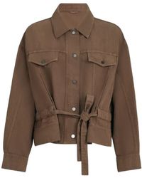 Brunello Cucinelli - Cotton-Linen Waist-Tie Jacket - Lyst