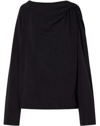 Dries Van Noten - Gathered Cotton-Jersey T-Shirt - Lyst